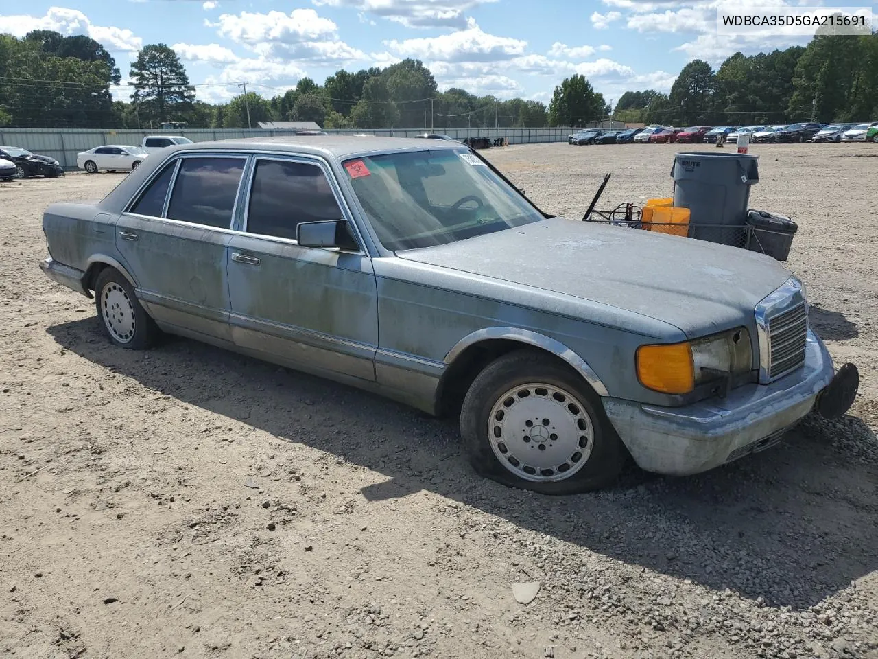 1986 Mercedes-Benz 420 Sel VIN: WDBCA35D5GA215691 Lot: 73805384