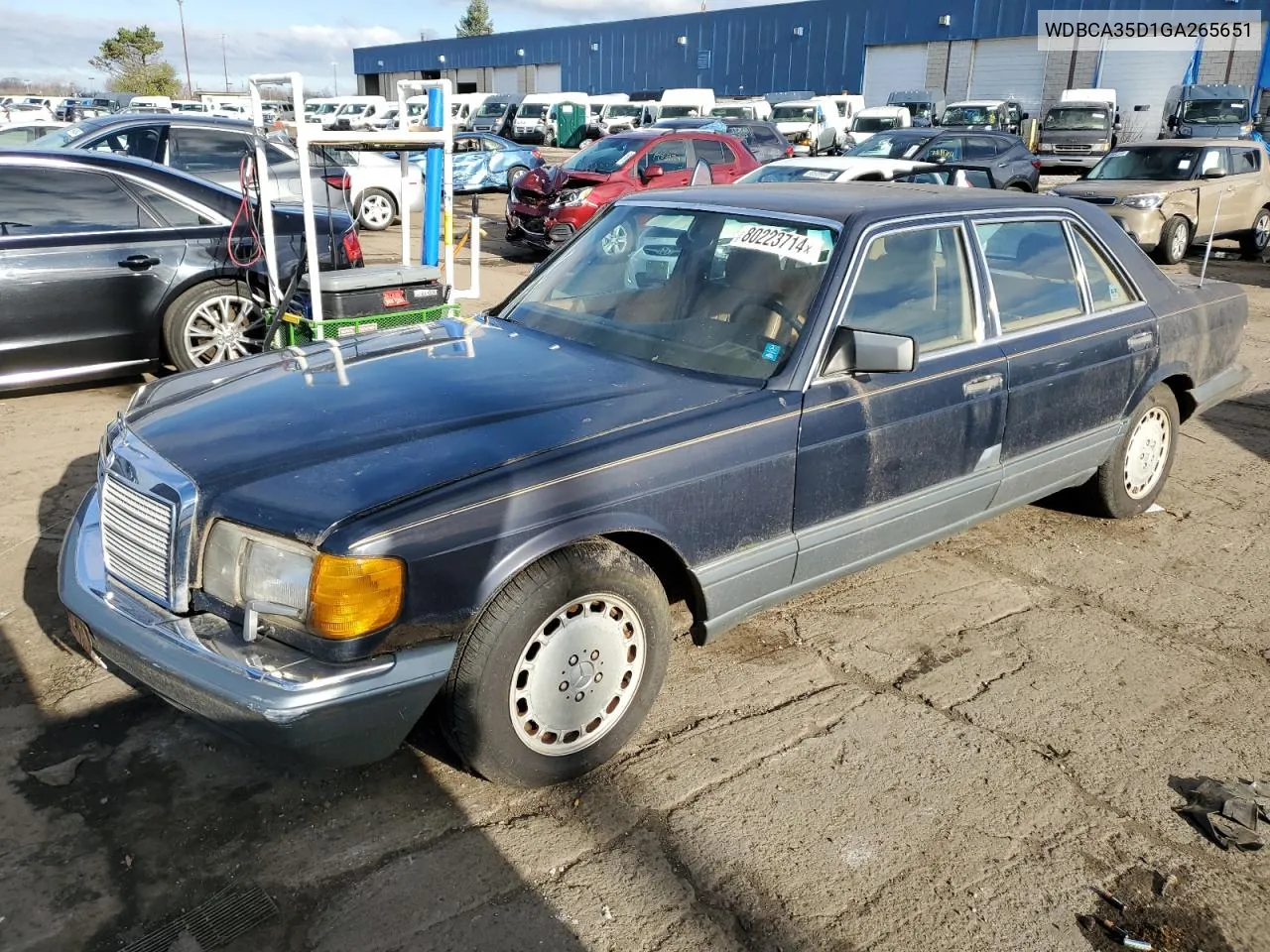 1986 Mercedes-Benz 420 Sel VIN: WDBCA35D1GA265651 Lot: 80223714