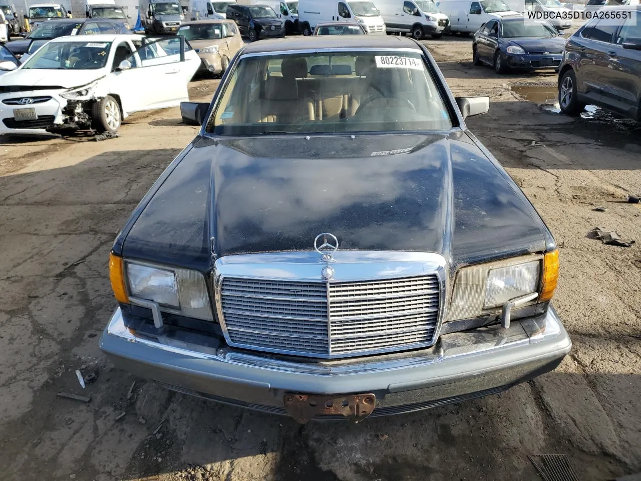 1986 Mercedes-Benz 420 Sel VIN: WDBCA35D1GA265651 Lot: 80223714