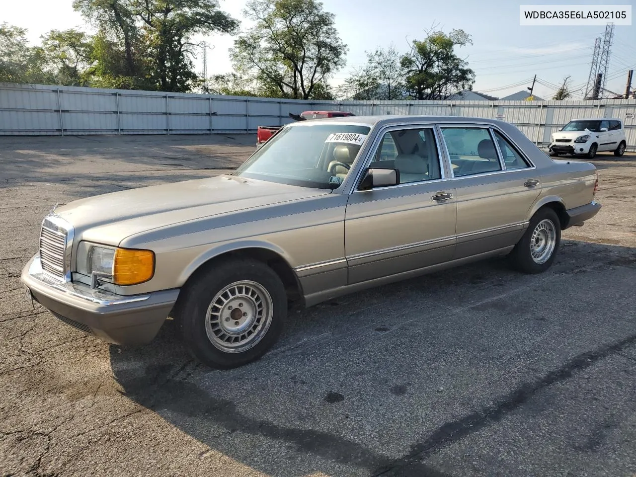 1990 Mercedes-Benz 420 Sel VIN: WDBCA35E6LA502105 Lot: 71619804