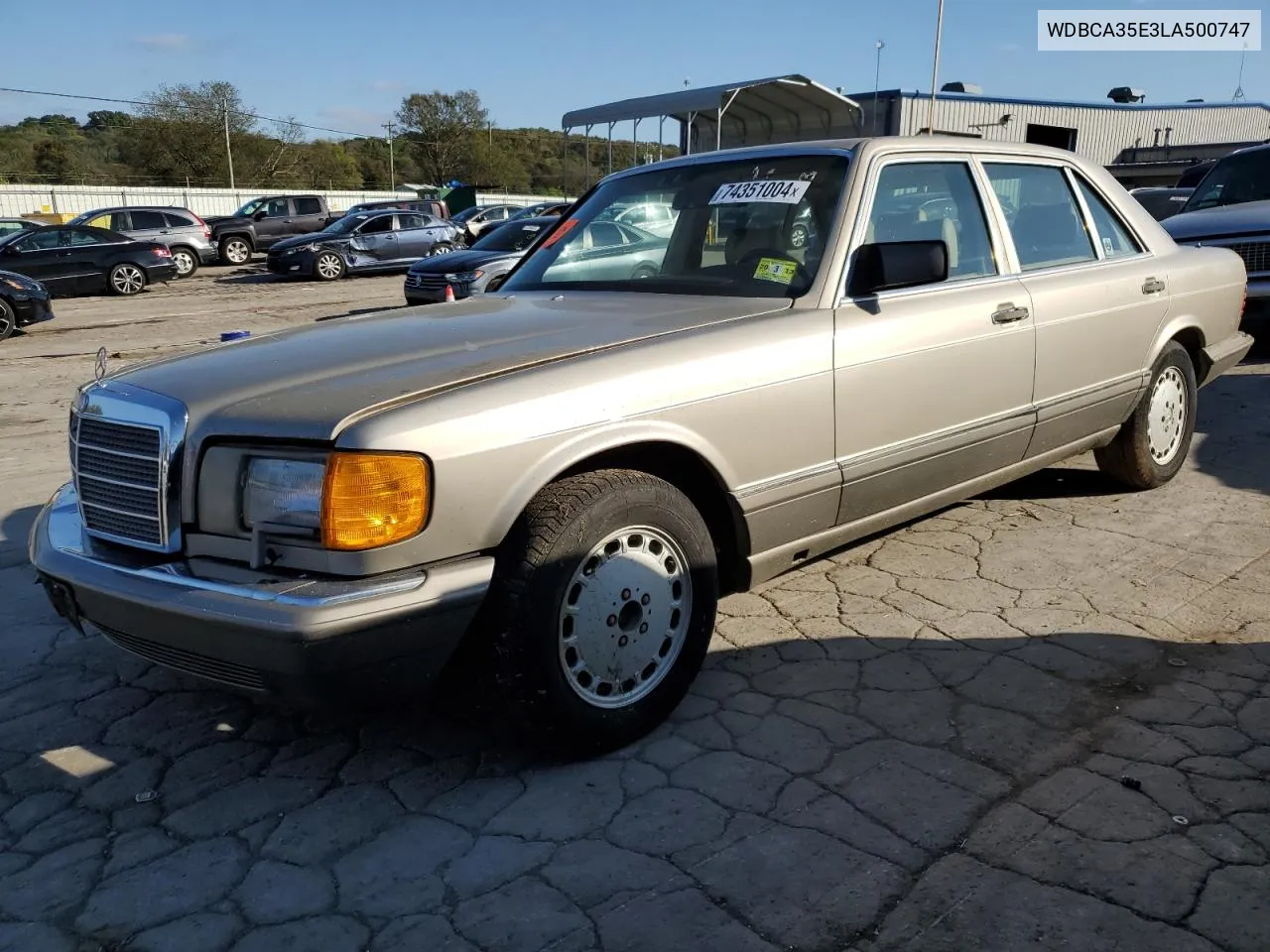 1990 Mercedes-Benz 420 Sel VIN: WDBCA35E3LA500747 Lot: 74351004