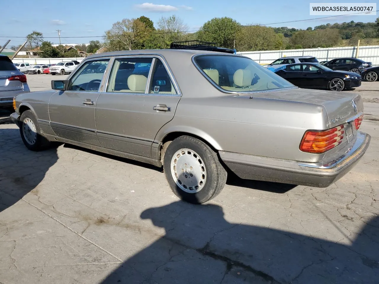 1990 Mercedes-Benz 420 Sel VIN: WDBCA35E3LA500747 Lot: 74351004