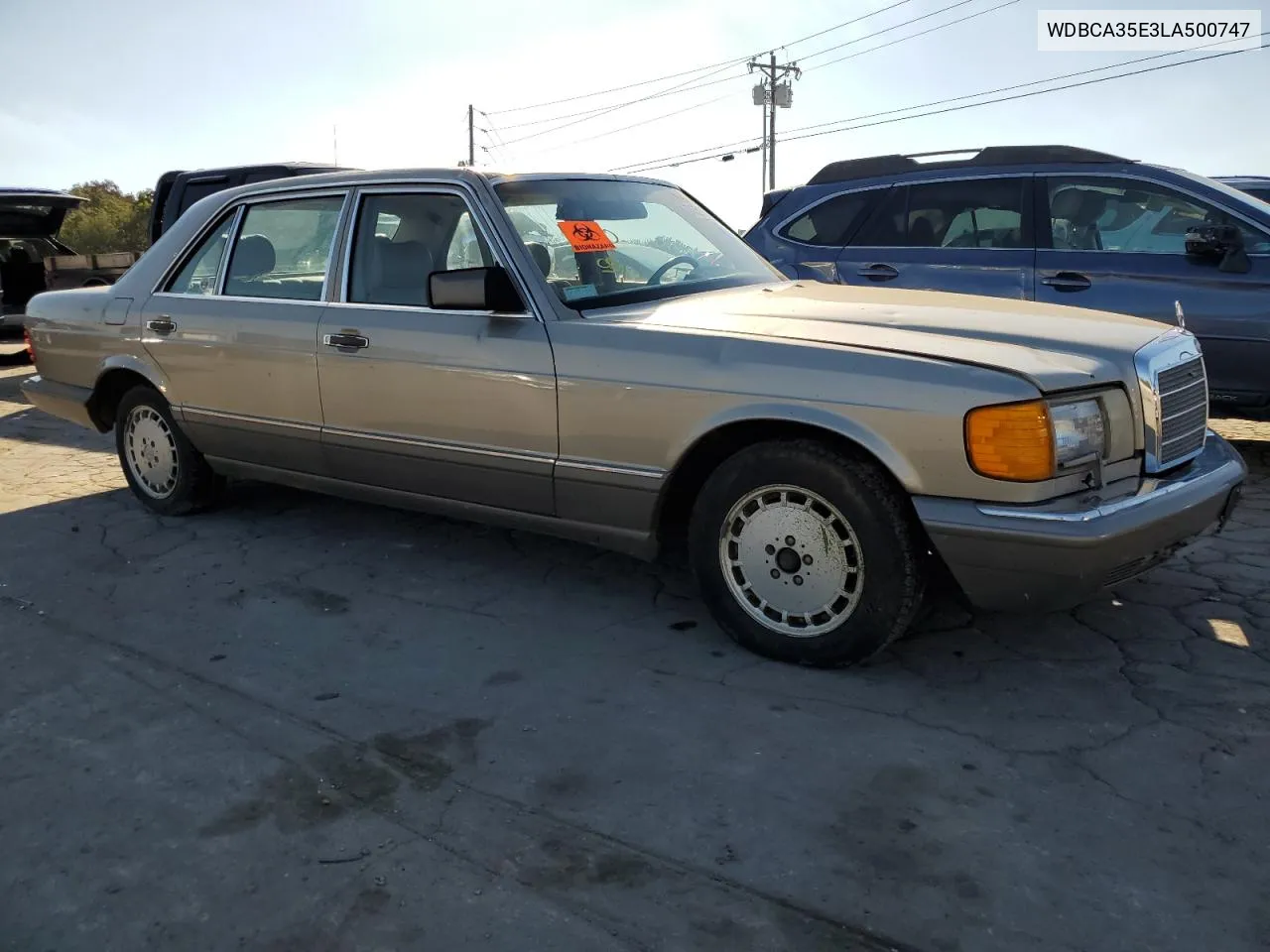 1990 Mercedes-Benz 420 Sel VIN: WDBCA35E3LA500747 Lot: 74351004