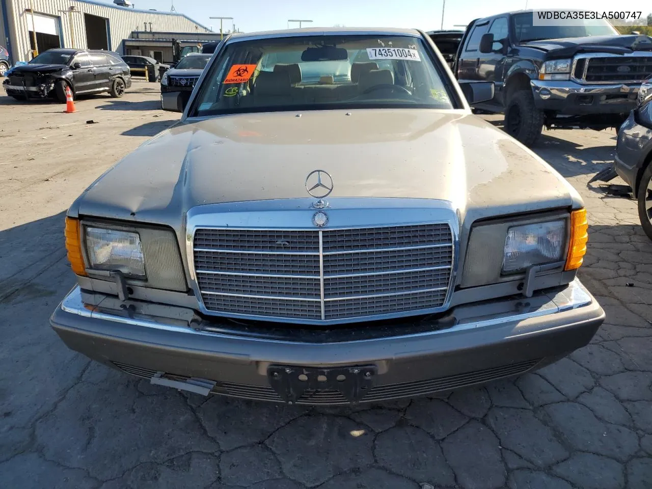 1990 Mercedes-Benz 420 Sel VIN: WDBCA35E3LA500747 Lot: 74351004