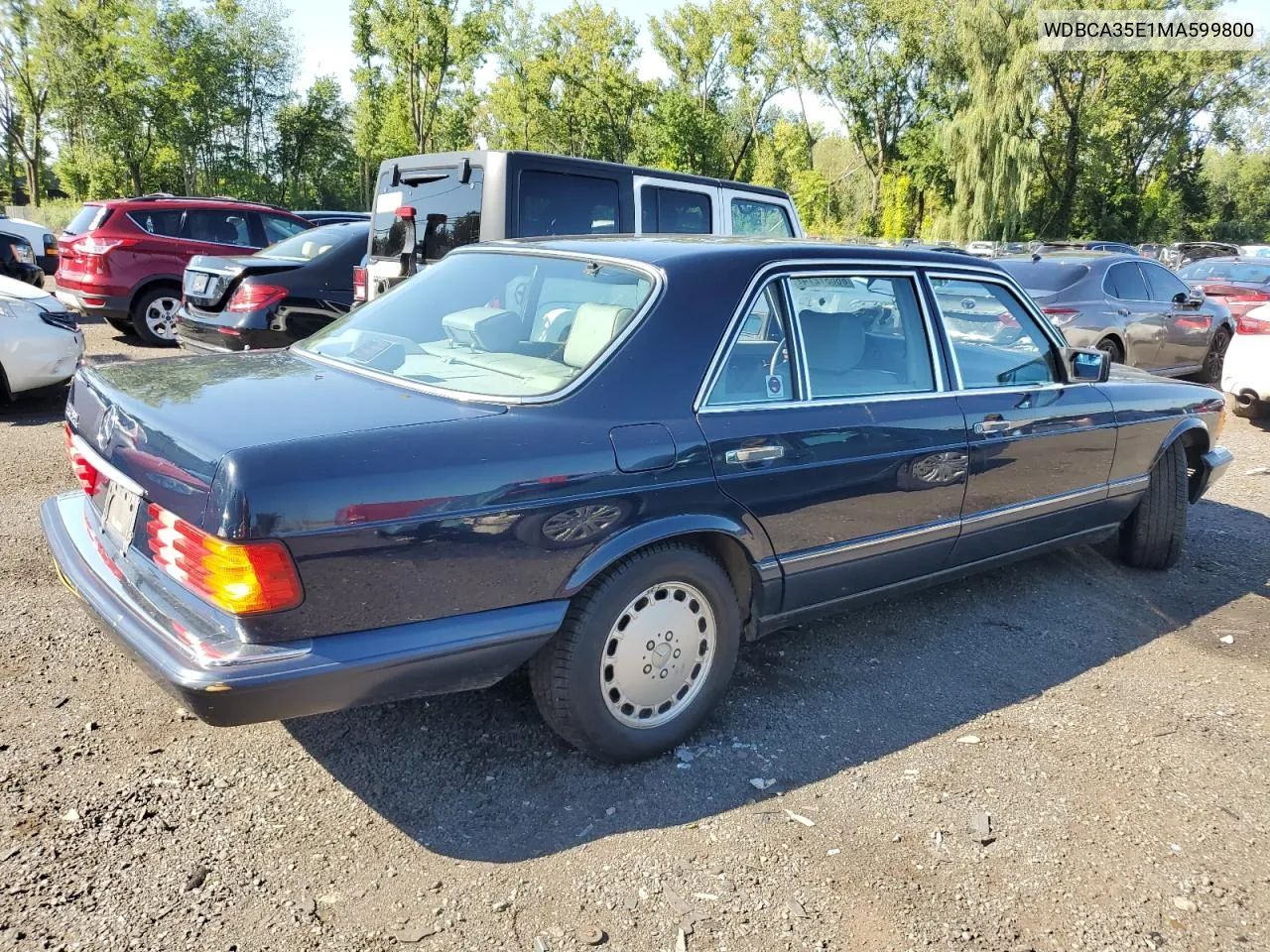 1991 Mercedes-Benz 420 Sel VIN: WDBCA35E1MA599800 Lot: 66687274