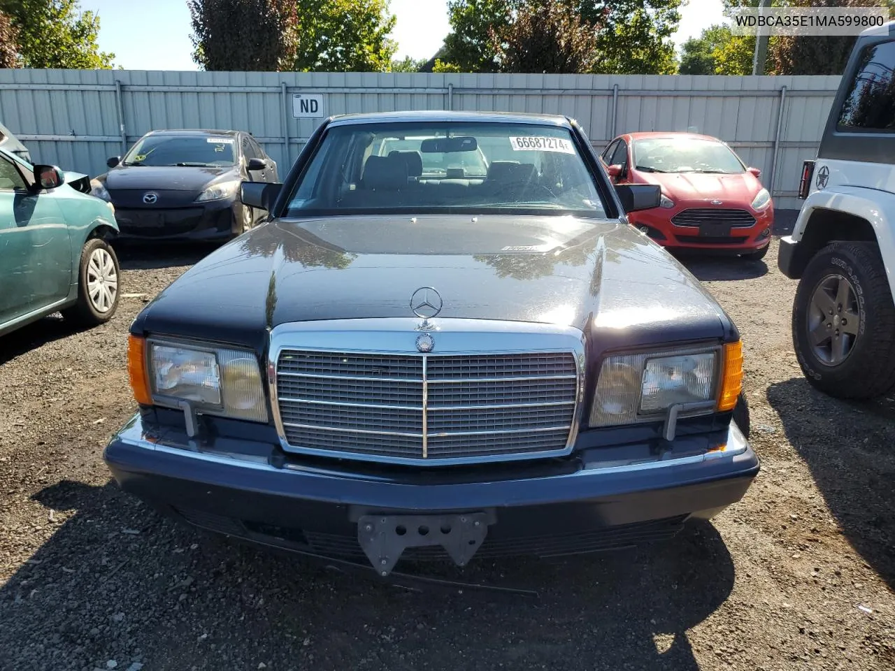 1991 Mercedes-Benz 420 Sel VIN: WDBCA35E1MA599800 Lot: 66687274