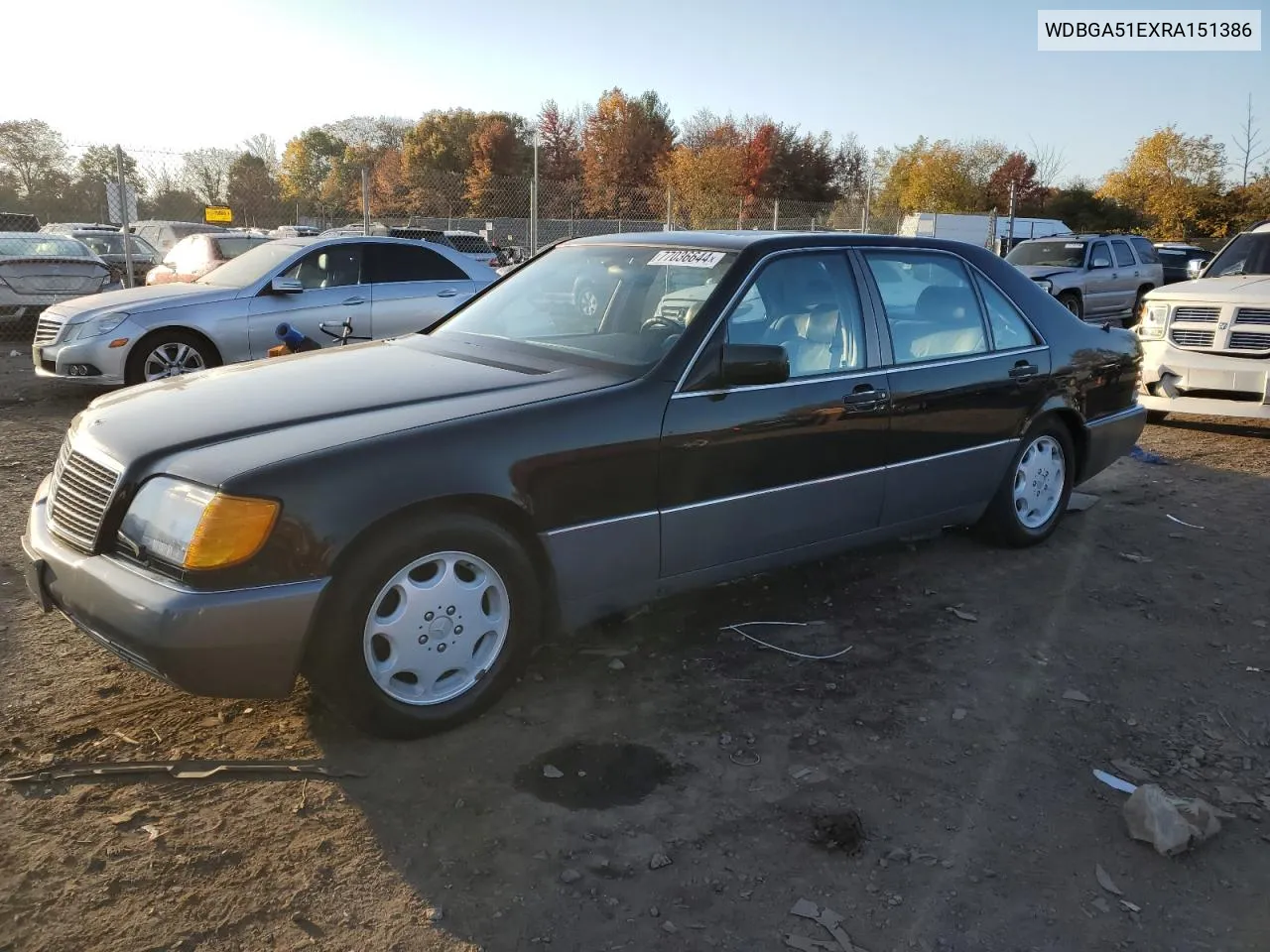 1994 Mercedes-Benz S 500 VIN: WDBGA51EXRA151386 Lot: 77036644