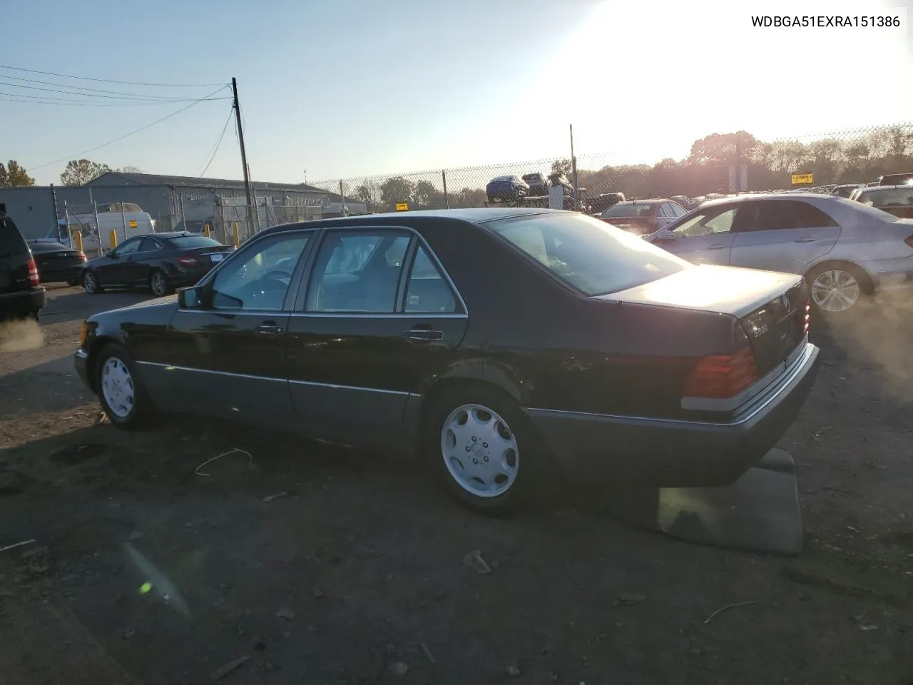 1994 Mercedes-Benz S 500 VIN: WDBGA51EXRA151386 Lot: 77036644