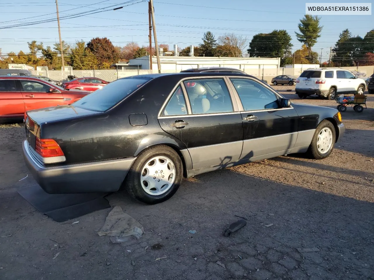 1994 Mercedes-Benz S 500 VIN: WDBGA51EXRA151386 Lot: 77036644