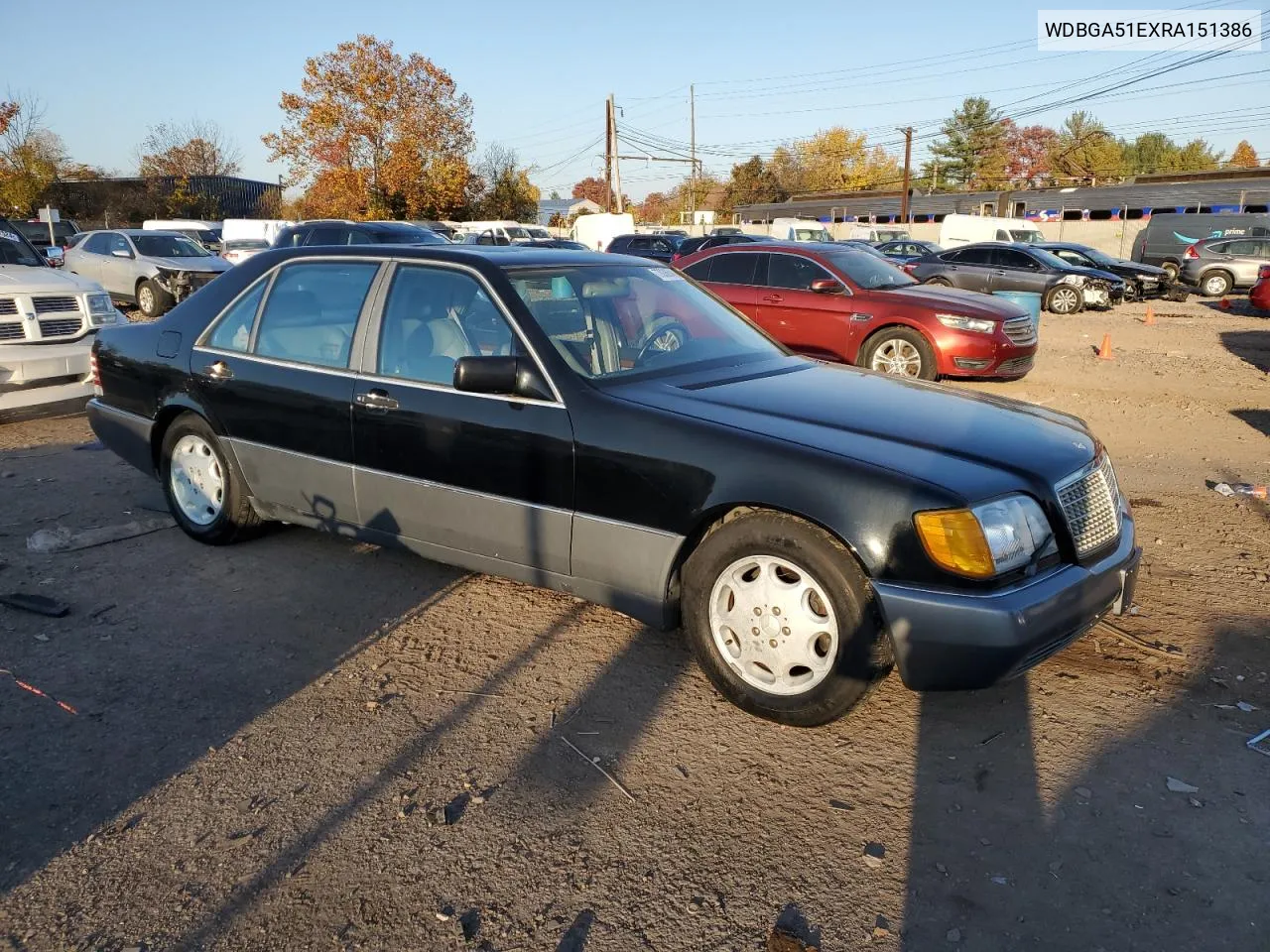 1994 Mercedes-Benz S 500 VIN: WDBGA51EXRA151386 Lot: 77036644