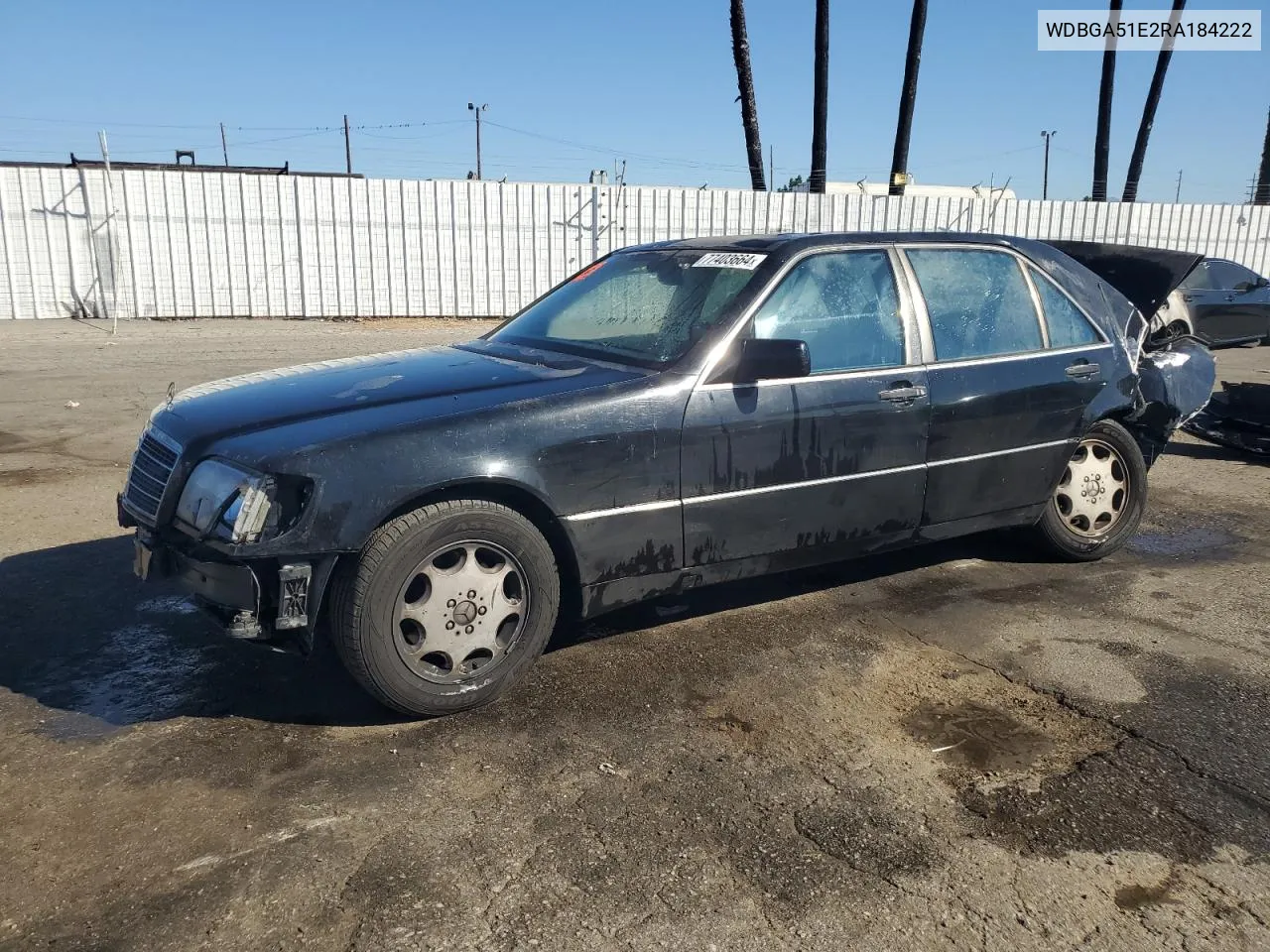 1994 Mercedes-Benz S 500 VIN: WDBGA51E2RA184222 Lot: 77403664