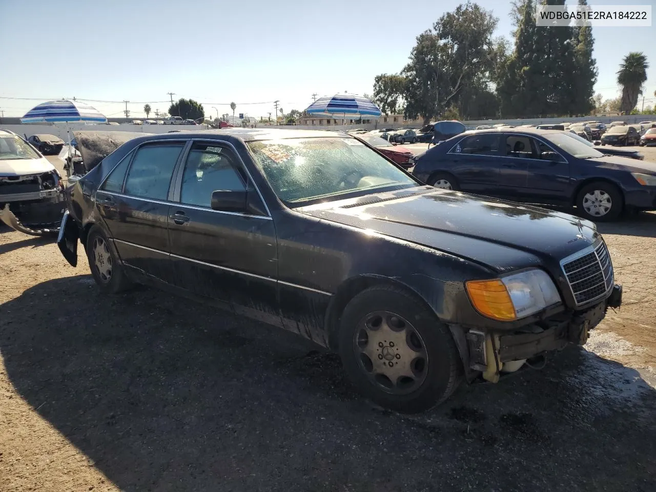 1994 Mercedes-Benz S 500 VIN: WDBGA51E2RA184222 Lot: 77403664