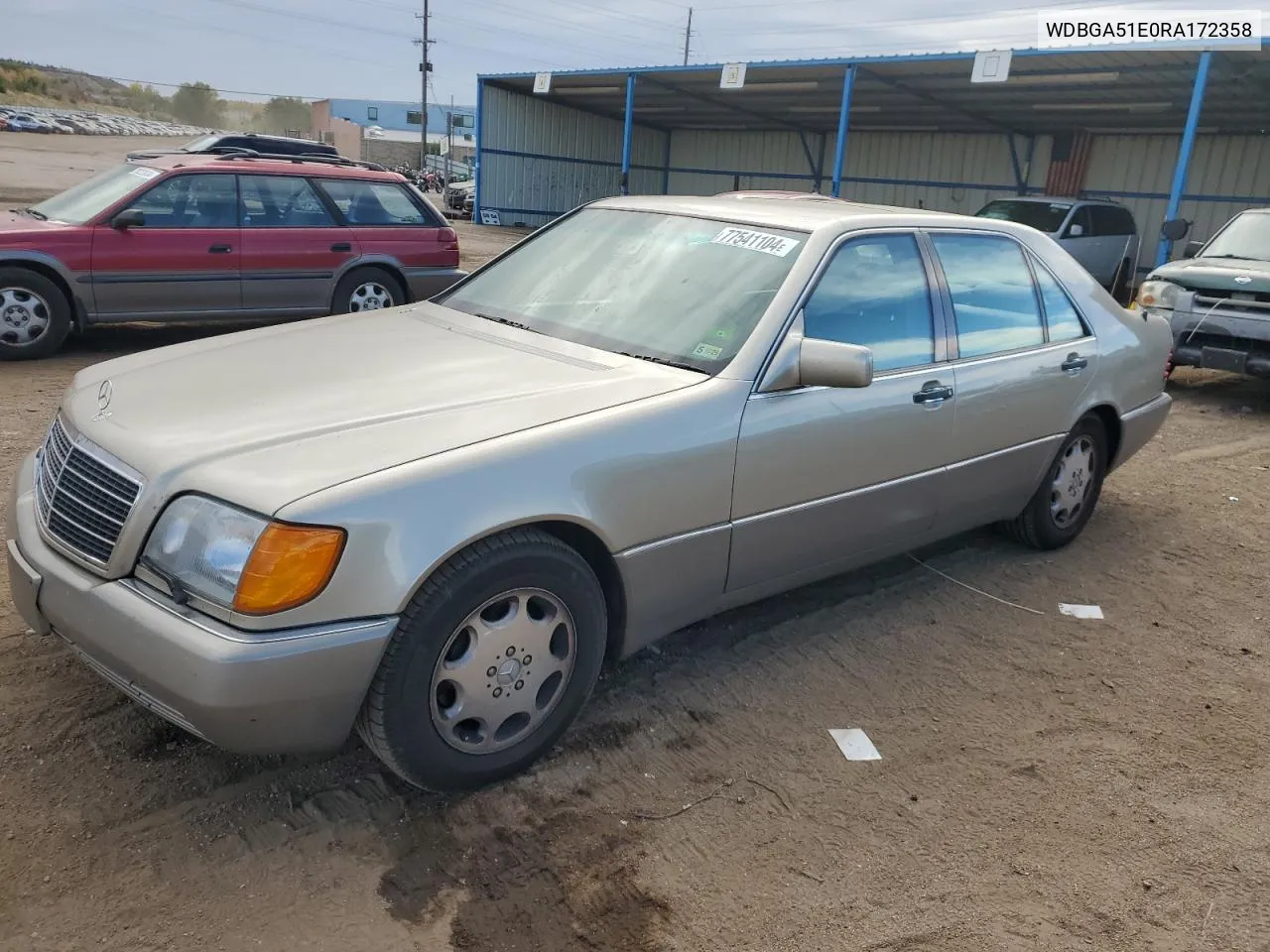 1994 Mercedes-Benz S 500 VIN: WDBGA51E0RA172358 Lot: 77541104