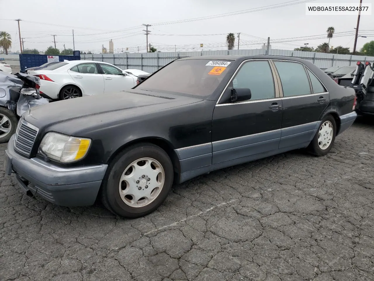 1995 Mercedes-Benz S 500 VIN: WDBGA51E5SA224377 Lot: 75064964