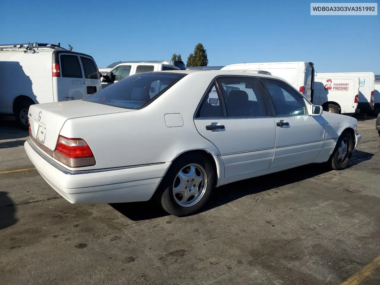 1997 Mercedes-Benz S 320 VIN: WDBGA33G3VA351992 Lot: 78635674