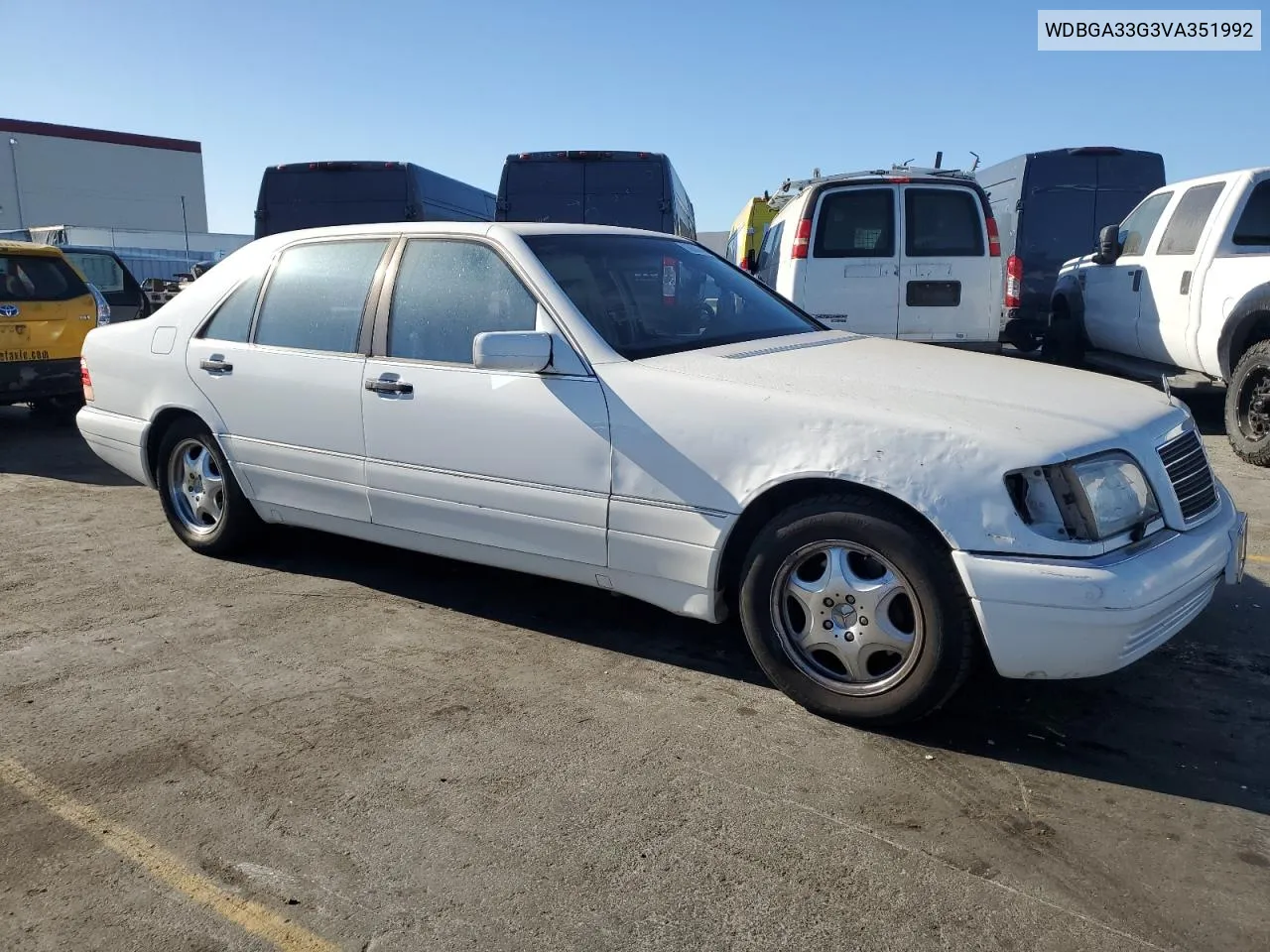 1997 Mercedes-Benz S 320 VIN: WDBGA33G3VA351992 Lot: 78635674