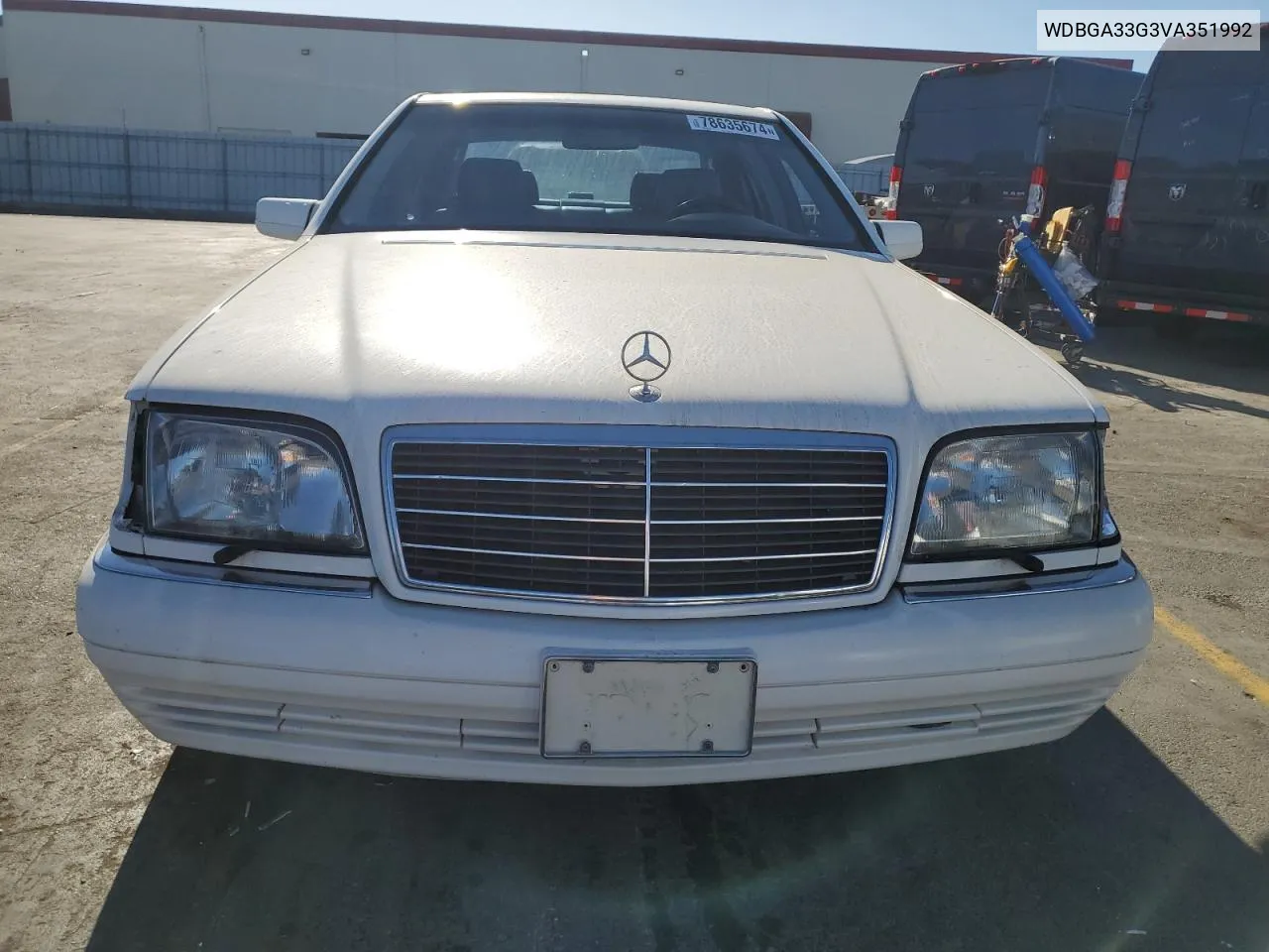 1997 Mercedes-Benz S 320 VIN: WDBGA33G3VA351992 Lot: 78635674