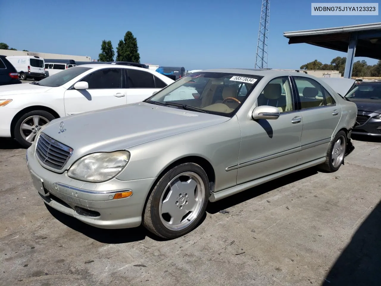 2000 Mercedes-Benz S 500 VIN: WDBNG75J1YA123323 Lot: 58573634