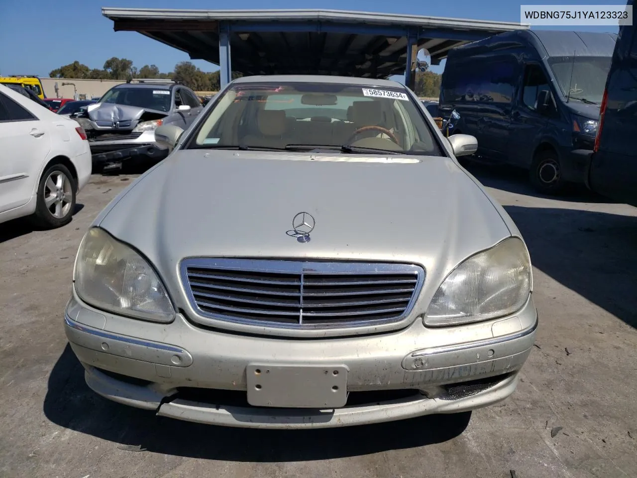 2000 Mercedes-Benz S 500 VIN: WDBNG75J1YA123323 Lot: 58573634