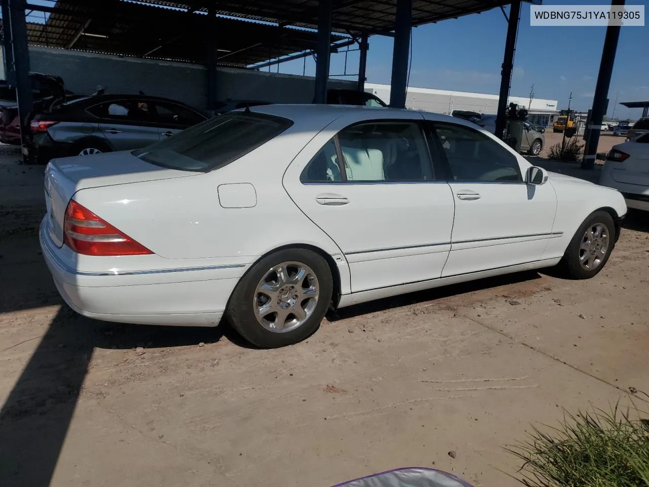 2000 Mercedes-Benz S 500 VIN: WDBNG75J1YA119305 Lot: 67540004