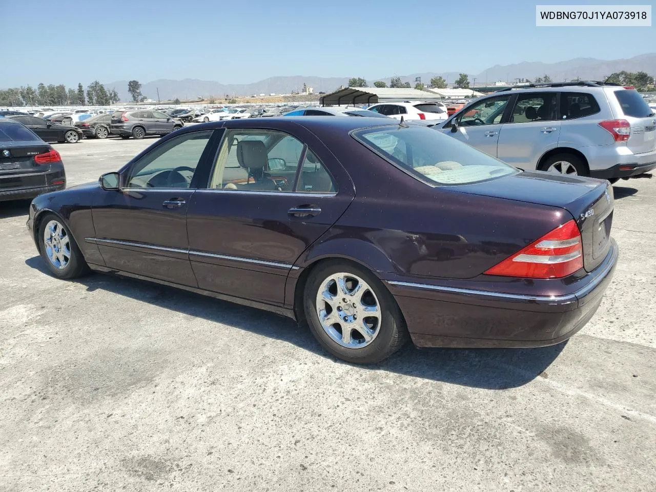 2000 Mercedes-Benz S 430 VIN: WDBNG70J1YA073918 Lot: 68311484