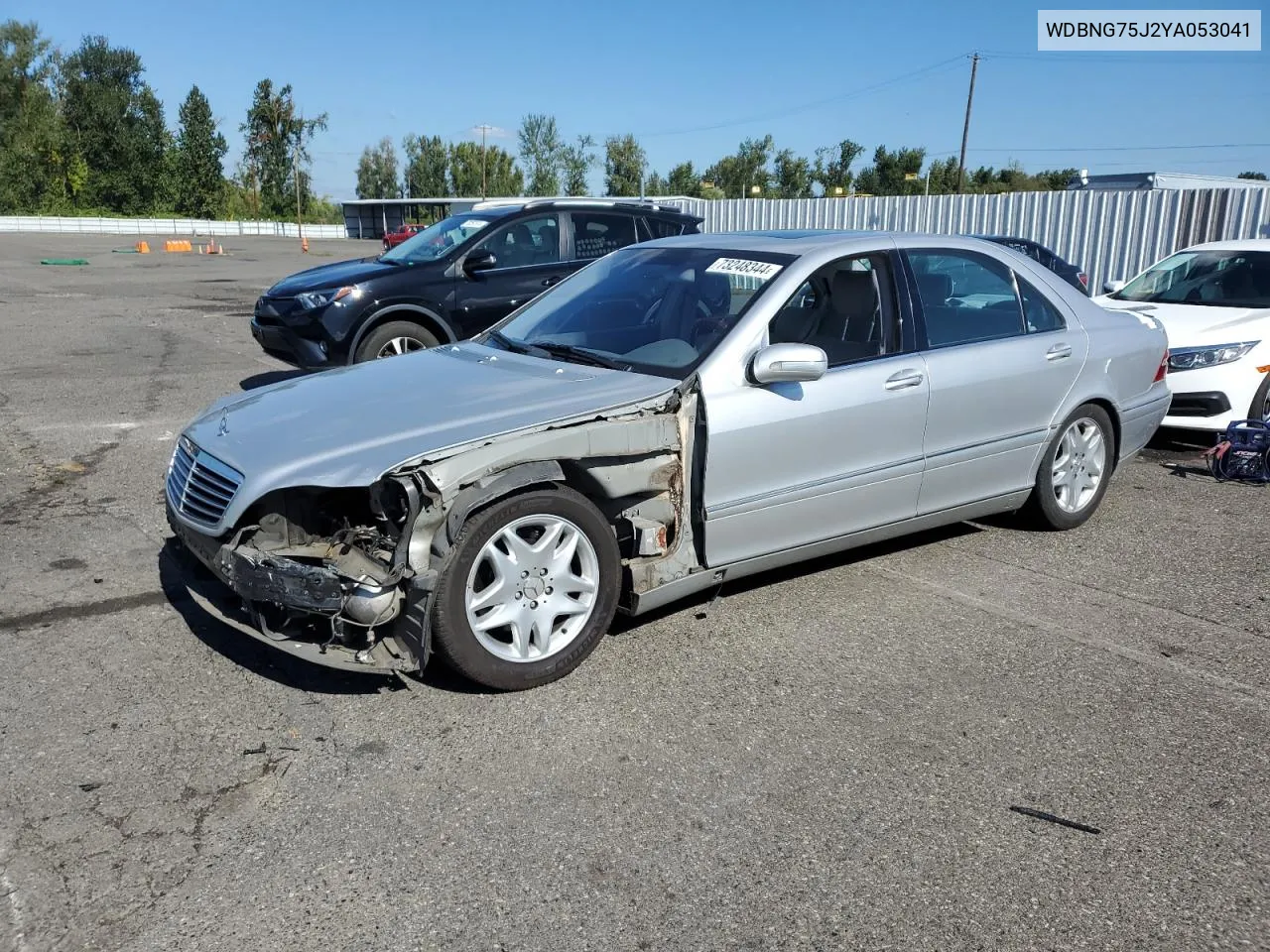 2000 Mercedes-Benz S 500 VIN: WDBNG75J2YA053041 Lot: 73248344