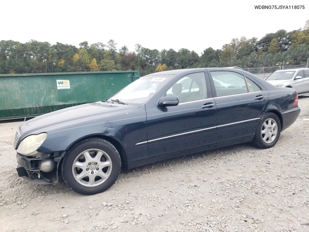 2000 Mercedes-Benz S 500 VIN: WDBNG75J5YA118075 Lot: 78946504