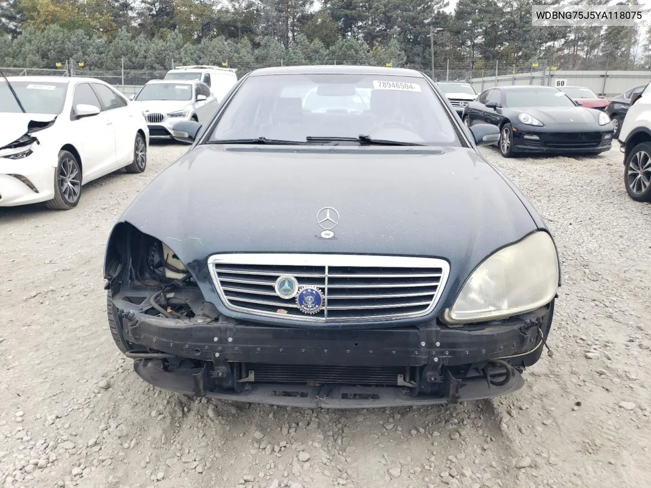 2000 Mercedes-Benz S 500 VIN: WDBNG75J5YA118075 Lot: 78946504