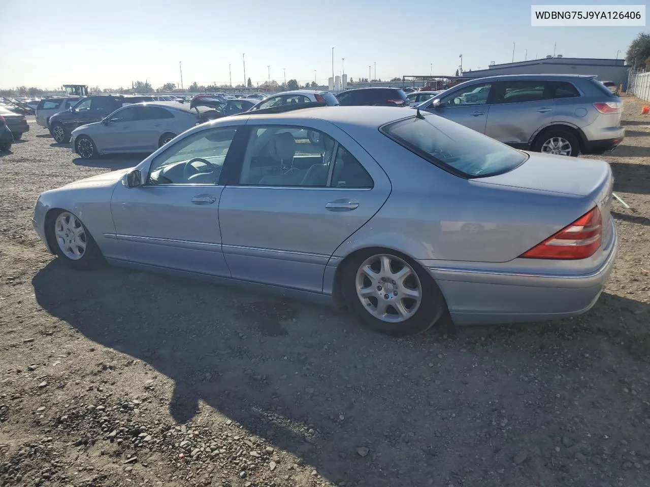 2000 Mercedes-Benz S 500 VIN: WDBNG75J9YA126406 Lot: 79818454