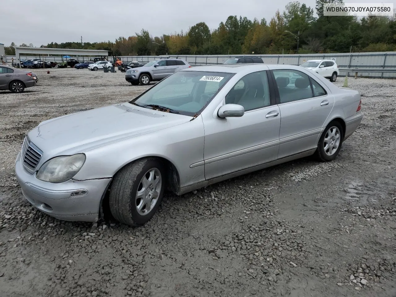 2000 Mercedes-Benz S 430 VIN: WDBNG70J0YA075580 Lot: 79936814