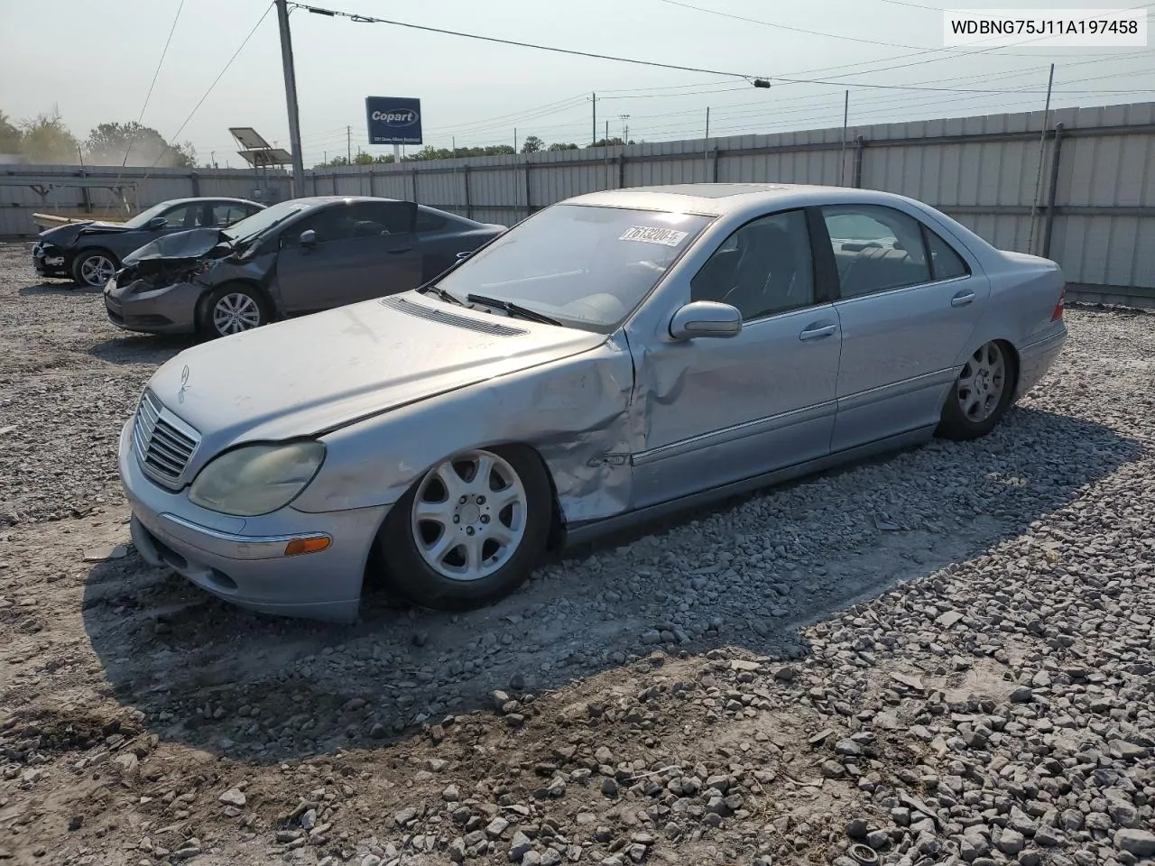 2001 Mercedes-Benz S 500 VIN: WDBNG75J11A197458 Lot: 76132004