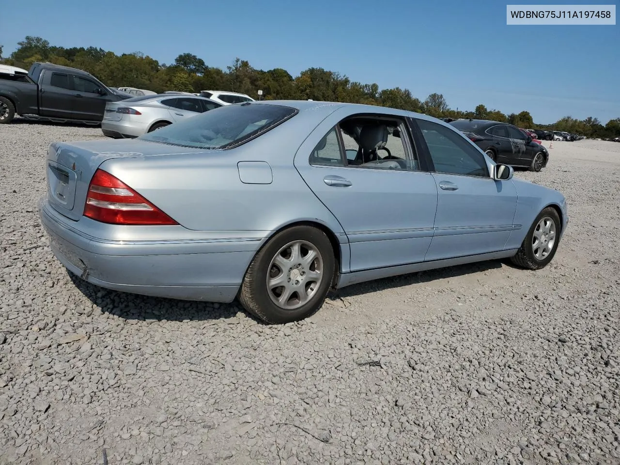 2001 Mercedes-Benz S 500 VIN: WDBNG75J11A197458 Lot: 76132004