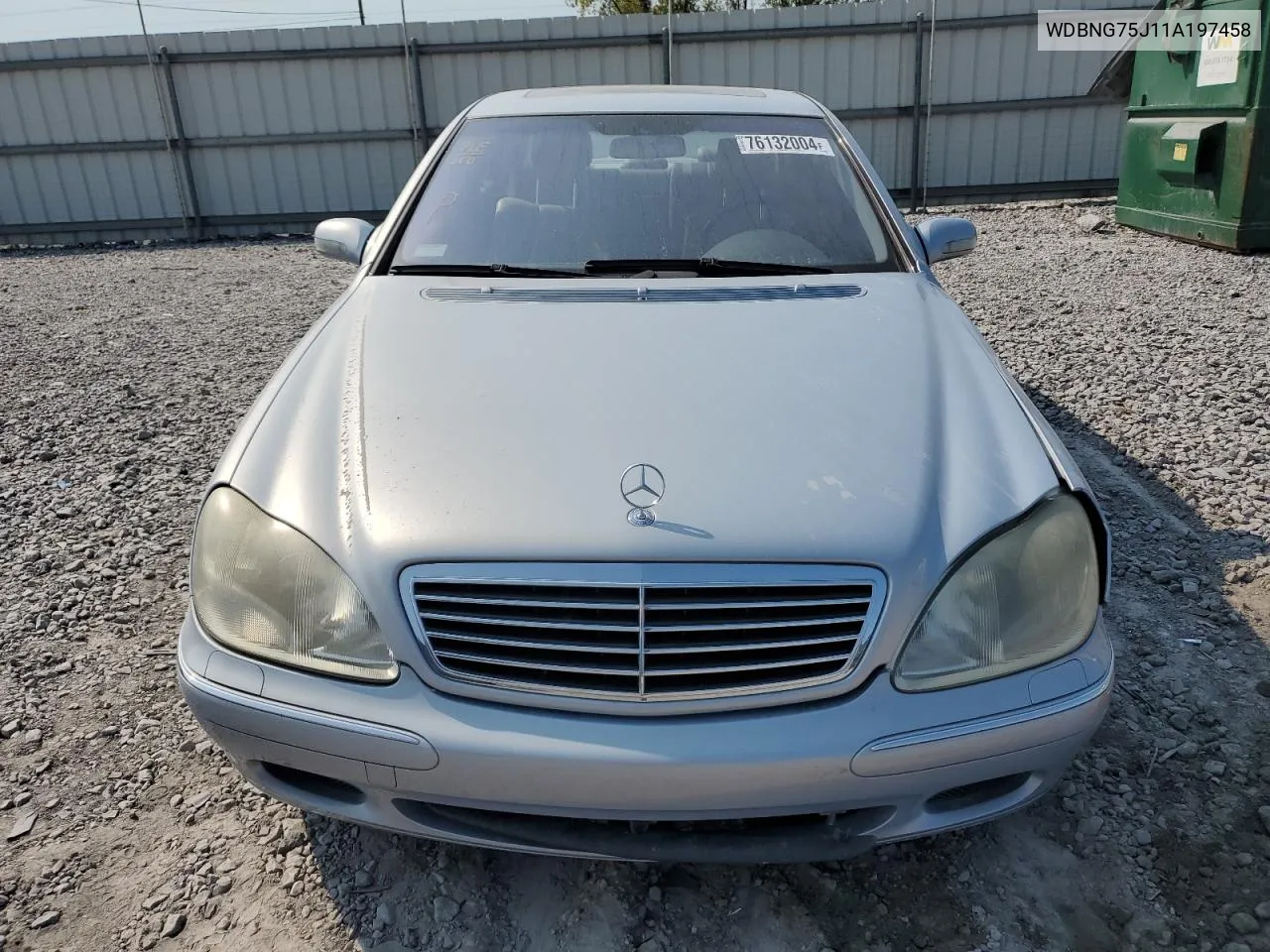 2001 Mercedes-Benz S 500 VIN: WDBNG75J11A197458 Lot: 76132004