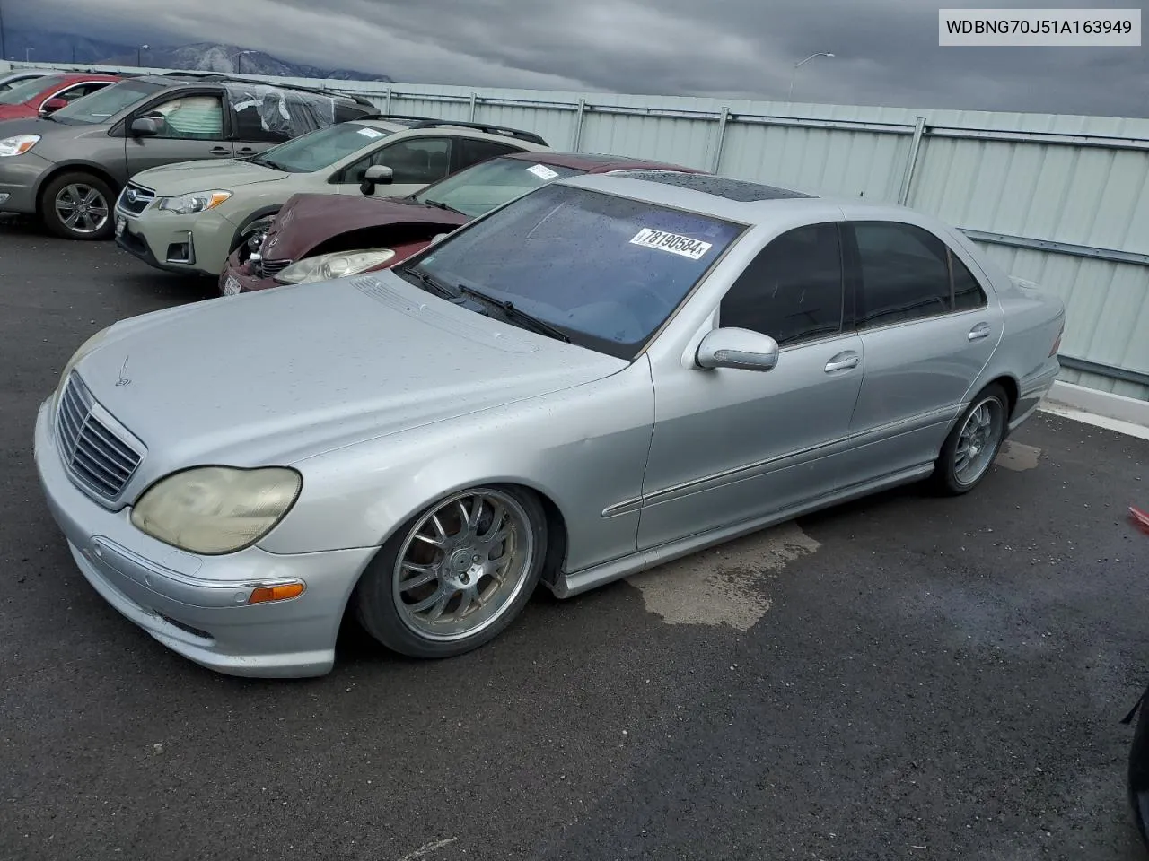 2001 Mercedes-Benz S 430 VIN: WDBNG70J51A163949 Lot: 78190584