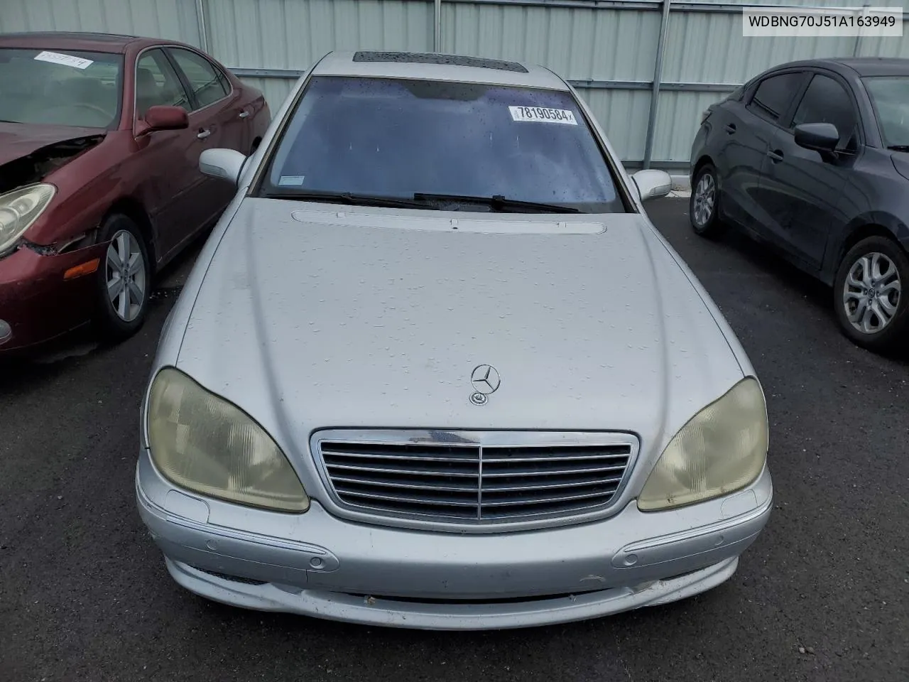 2001 Mercedes-Benz S 430 VIN: WDBNG70J51A163949 Lot: 78190584