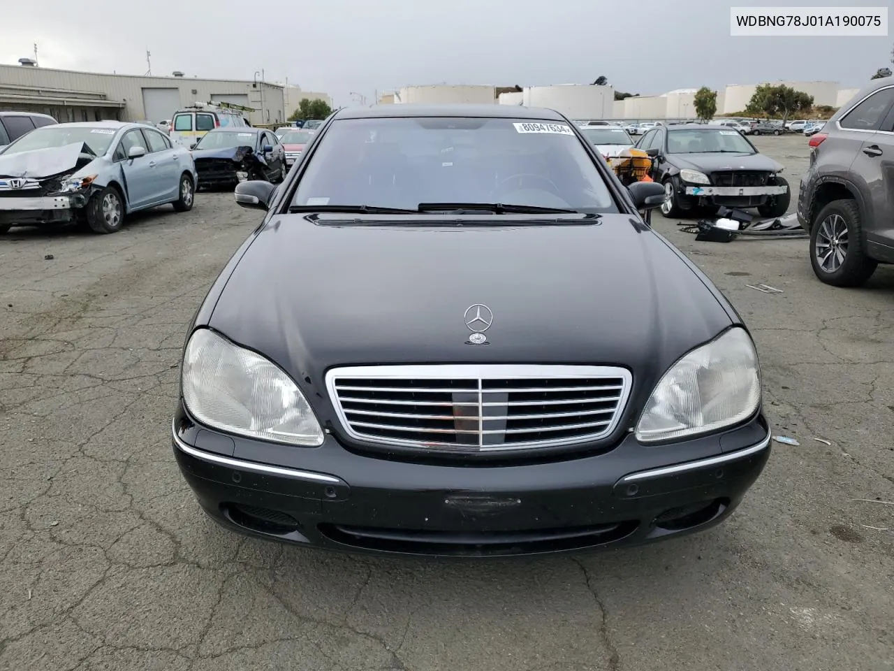 2001 Mercedes-Benz S 600 VIN: WDBNG78J01A190075 Lot: 80947634