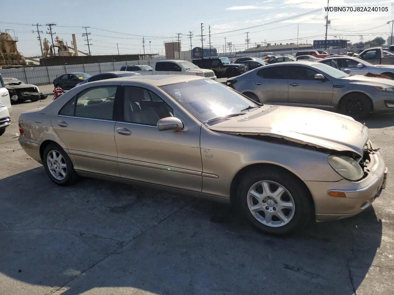 2002 Mercedes-Benz S 430 VIN: WDBNG70J82A240105 Lot: 73307274