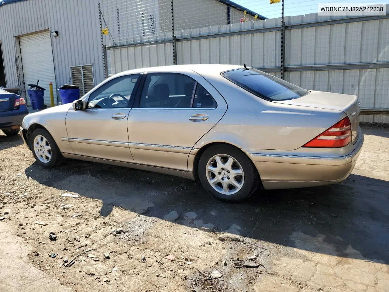 2002 Mercedes-Benz S 500 VIN: WDBNG75J32A242238 Lot: 76665564