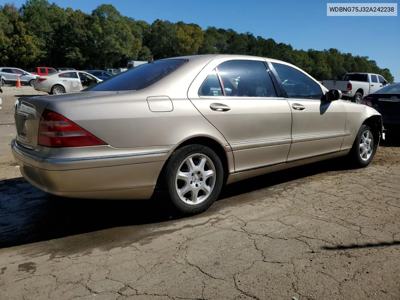 2002 Mercedes-Benz S 500 VIN: WDBNG75J32A242238 Lot: 76665564