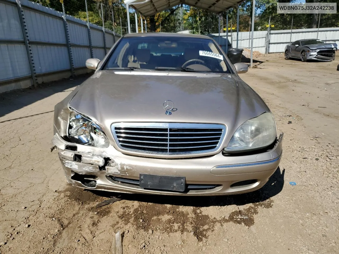 2002 Mercedes-Benz S 500 VIN: WDBNG75J32A242238 Lot: 76665564