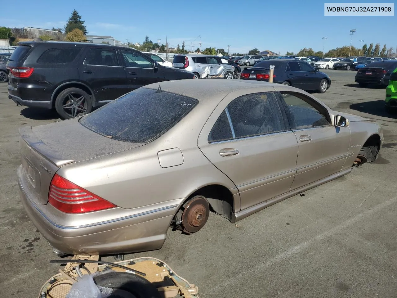 2002 Mercedes-Benz S 430 VIN: WDBNG70J32A271908 Lot: 77034784