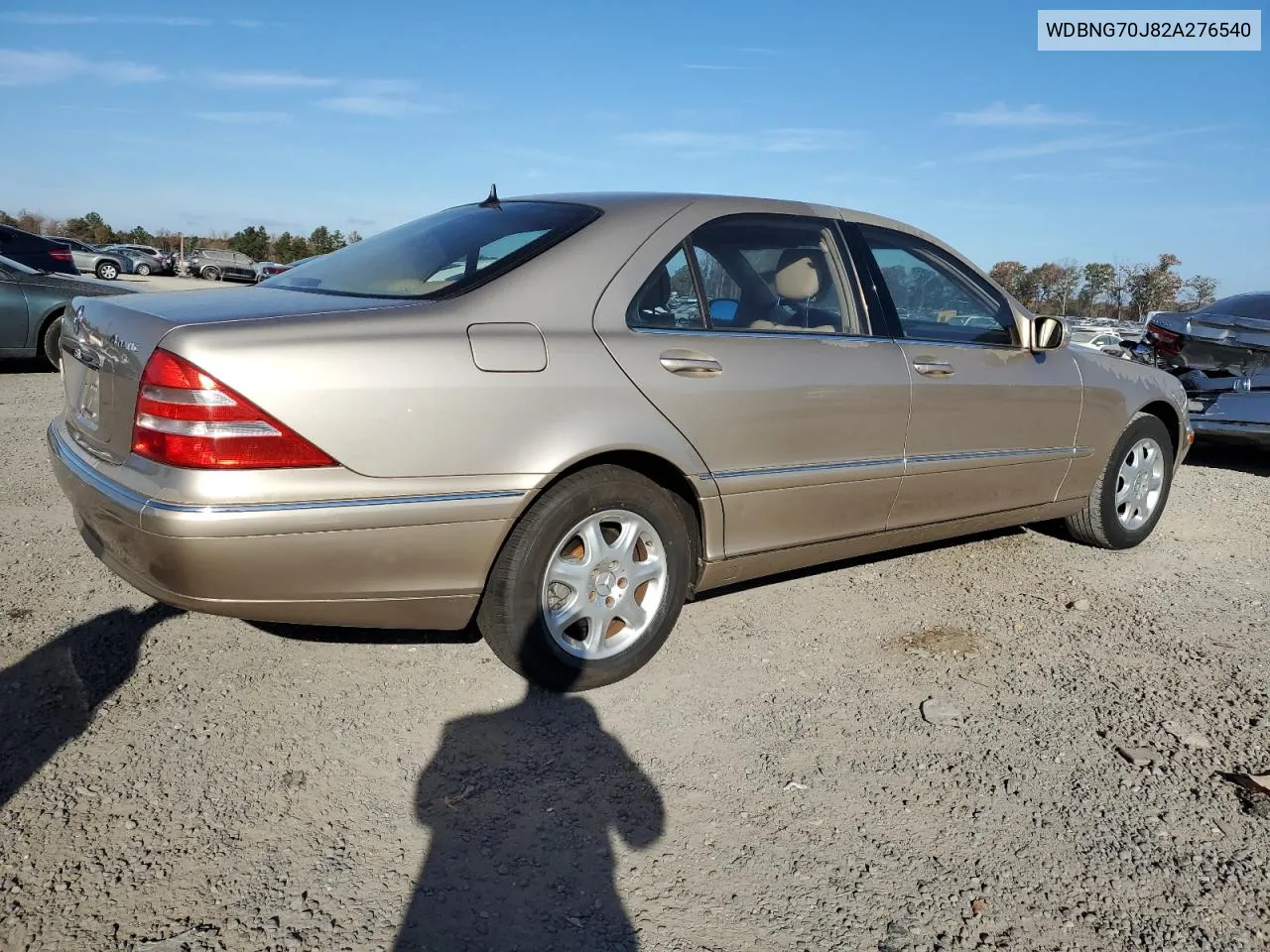 2002 Mercedes-Benz S 430 VIN: WDBNG70J82A276540 Lot: 79266894