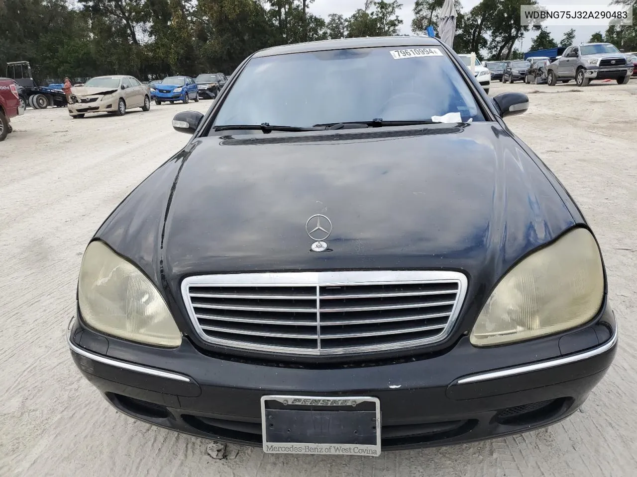 2002 Mercedes-Benz S 500 VIN: WDBNG75J32A290483 Lot: 79610994