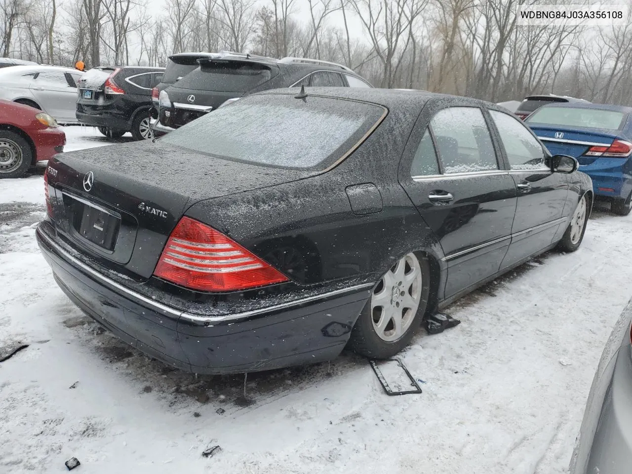 2003 Mercedes-Benz S 500 4Matic VIN: WDBNG84J03A356108 Lot: 38656844