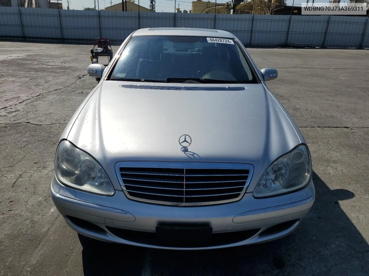 2003 Mercedes-Benz S 430 VIN: WDBNG70J73A369311 Lot: 66428724