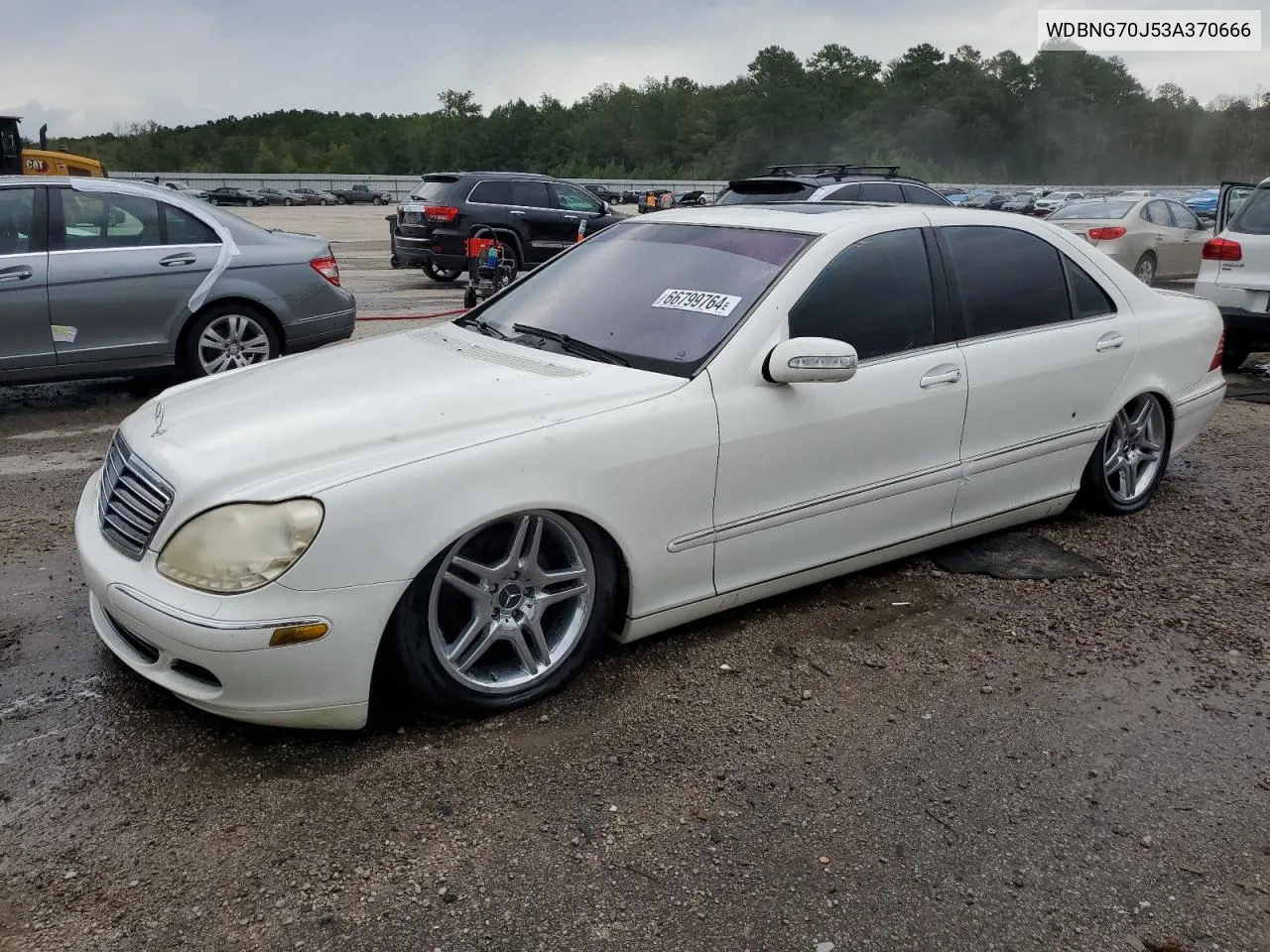 2003 Mercedes-Benz S 430 VIN: WDBNG70J53A370666 Lot: 66799764