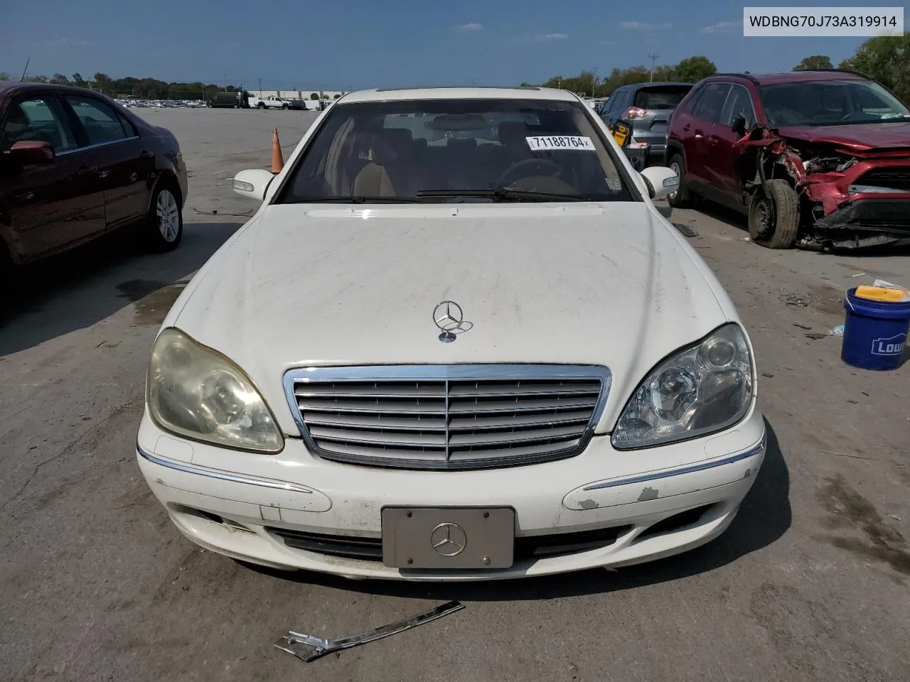 2003 Mercedes-Benz S 430 VIN: WDBNG70J73A319914 Lot: 71188764