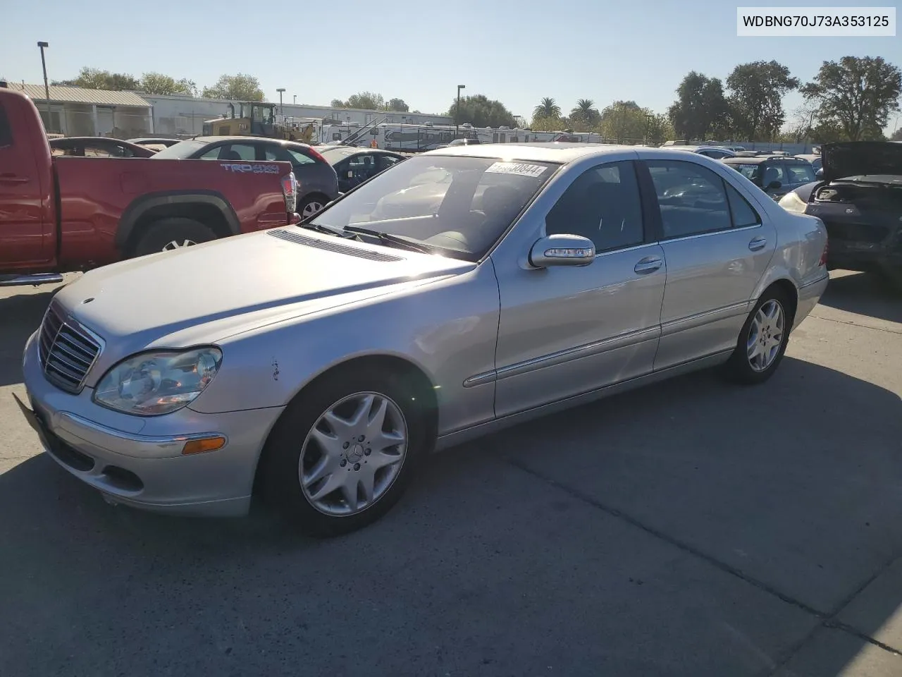 2003 Mercedes-Benz S 430 VIN: WDBNG70J73A353125 Lot: 73850844