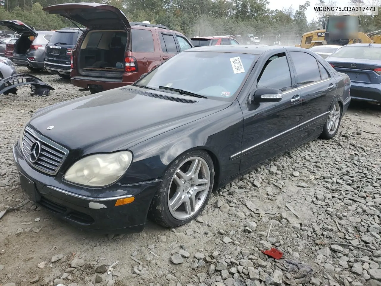 2003 Mercedes-Benz S 500 VIN: WDBNG75J33A317473 Lot: 76307394