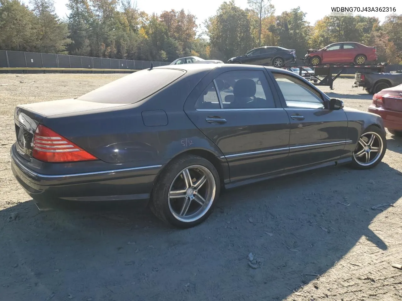 2003 Mercedes-Benz S 430 VIN: WDBNG70J43A362316 Lot: 77487514